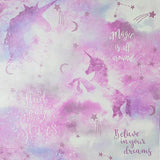 Xena Pink Galaxy Unicorn Wallpaper room setting