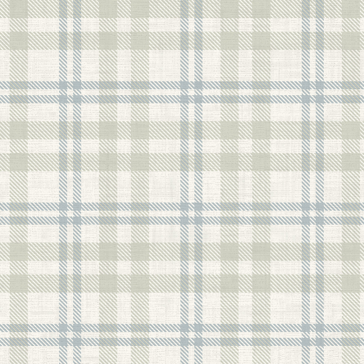 Corrine Neutral Countryside Check plaid wallpaper roll and pattern