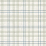 Corrine Neutral Countryside Check plaid wallpaper roll and pattern