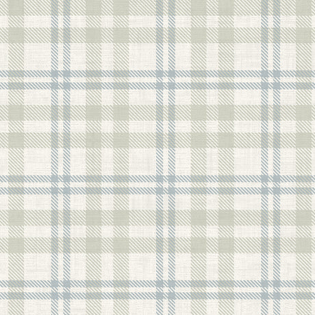 Corrine Neutral Countryside Check plaid wallpaper roll and pattern