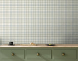 Corrine Neutral by Arthouse Countryside Check Wallpaper – Brewster Home Fashions AH294606