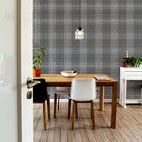 Hector Charcoal by Arthouse Plaid Wallpaper – Brewster Home Fashions AH294900
