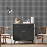 Hector Charcoal by Arthouse Plaid Wallpaper – Brewster Home Fashions AH294900