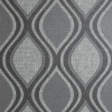 Ignatius Charcoal Ogee Wallpaper by Arthouse – Brewster AH295100