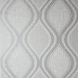 Ignatius Grey Ogee Wallpaper by Arthouse sample swatch
