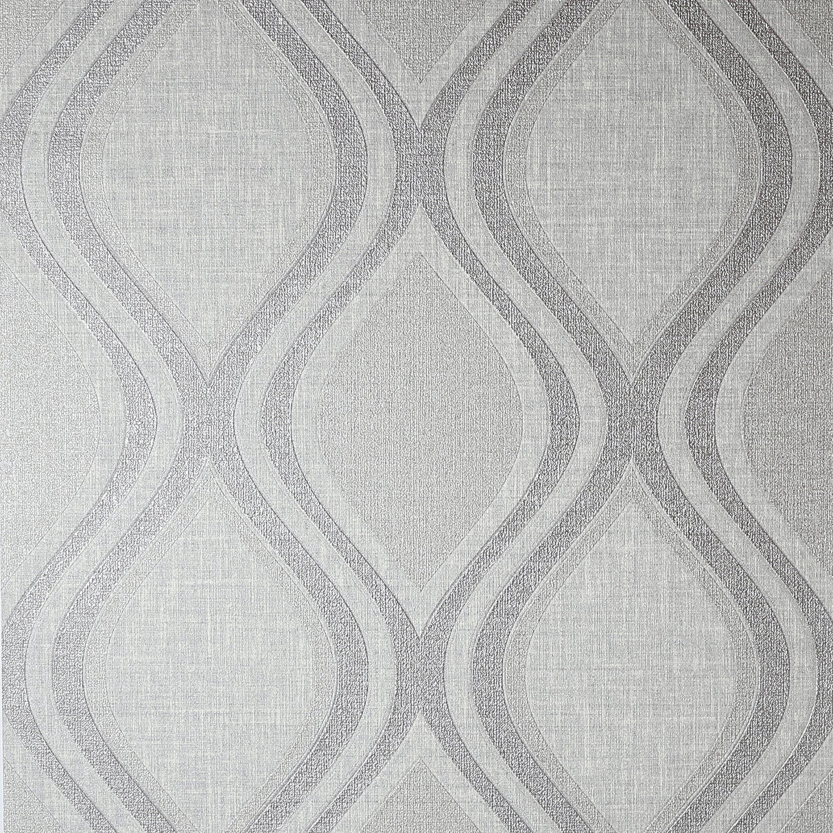 Ignatius Grey Ogee Wallpaper by Arthouse sample swatch