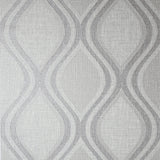 Ignatius Grey Ogee Wallpaper by Arthouse sample swatch
