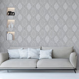 Ignatius Grey by Arthouse Ogee Wallpaper- Brewster Home Fashions AH295101
