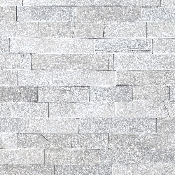 Mortimer Grey Brick Wallpaper by Arthouse in grey stacked-stone look
