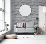 Mortimer Grey Brick by Arthouse Textured Stone Wallpaper – Brewster Home Fashions AH295200