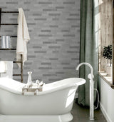 Mortimer Grey Brick by Arthouse Textured Stone Wallpaper – Brewster Home Fashions AH295200