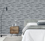 Mortimer Grey Brick by Arthouse Textured Stone Wallpaper – Brewster Home Fashions AH295200