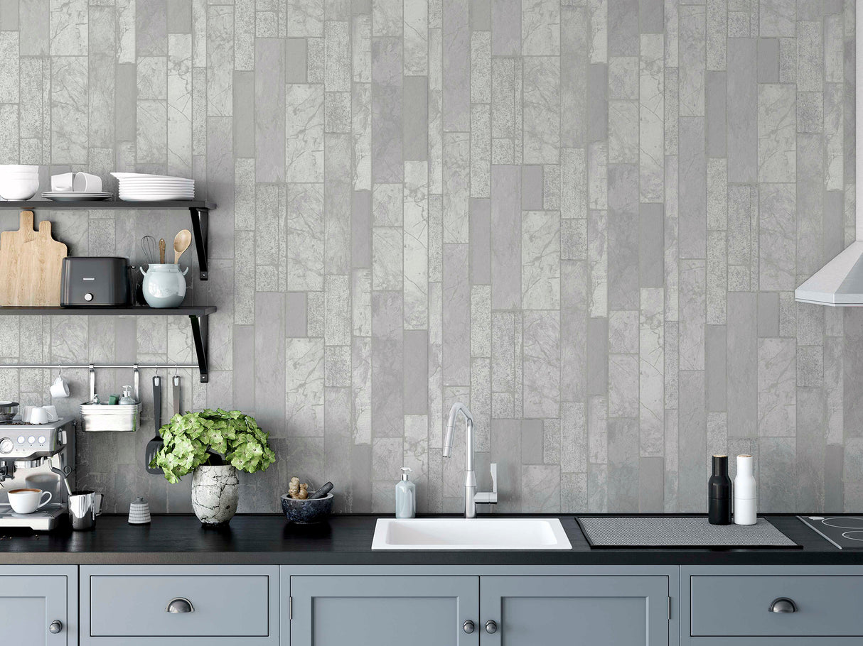 Kintsugi Silver by Arthouse Geometric Wallpaper- Brewster Home Fashions AH295205