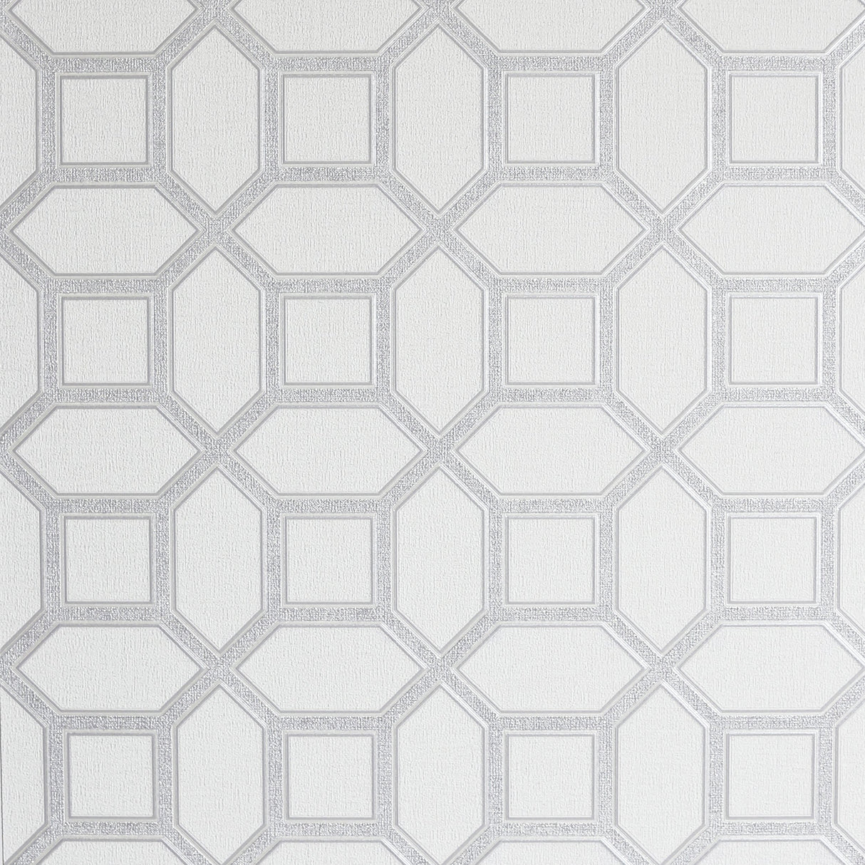 Marjorie Silver Trellis Wallpaper
