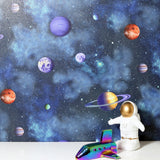 Albert Blue Cosmos by Arthouse Outer Space Wallpaper – Brewster Home Fashions AH296000