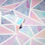 Lizzie Pastel Triangles Pastel by Arthouse Geometric Glitter Wallpaper – Brewster Home Fashions AH296002