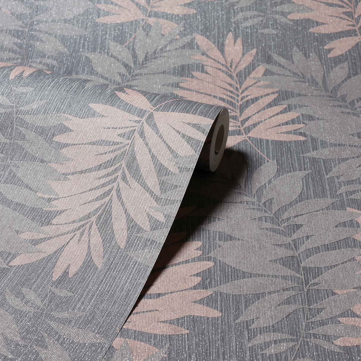 Bernis Slate by Arthouse Palm Leaf Wallpaper – Brewster Home Fashions AH296200