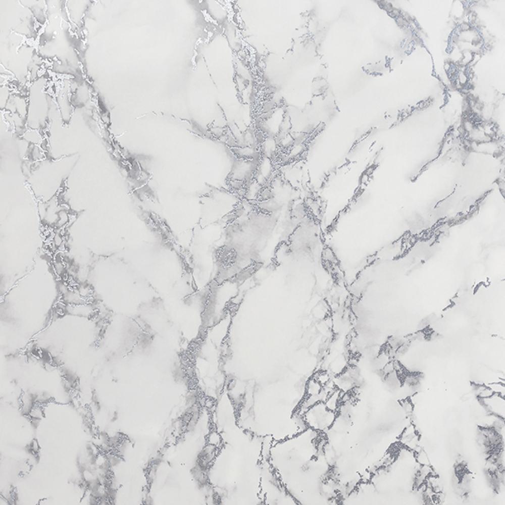 Siward White Metallic Marble Wallpaper by Arthouse, AH296701