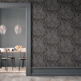 Siward Charcoal Metallic Marble by Arthouse Wallpaper – Brewster Home Fashions AH296702