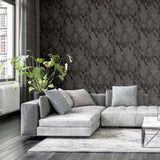 Siward Charcoal Metallic Marble by Arthouse Wallpaper – Brewster Home Fashions AH296702