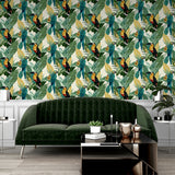 Trudie Multicolor by Arthouse Tropical Birds Wallpaper – Brewster Home Fashions AH296803