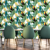 Trudie Multicolor by Arthouse Tropical Birds Wallpaper – Brewster Home Fashions AH296803