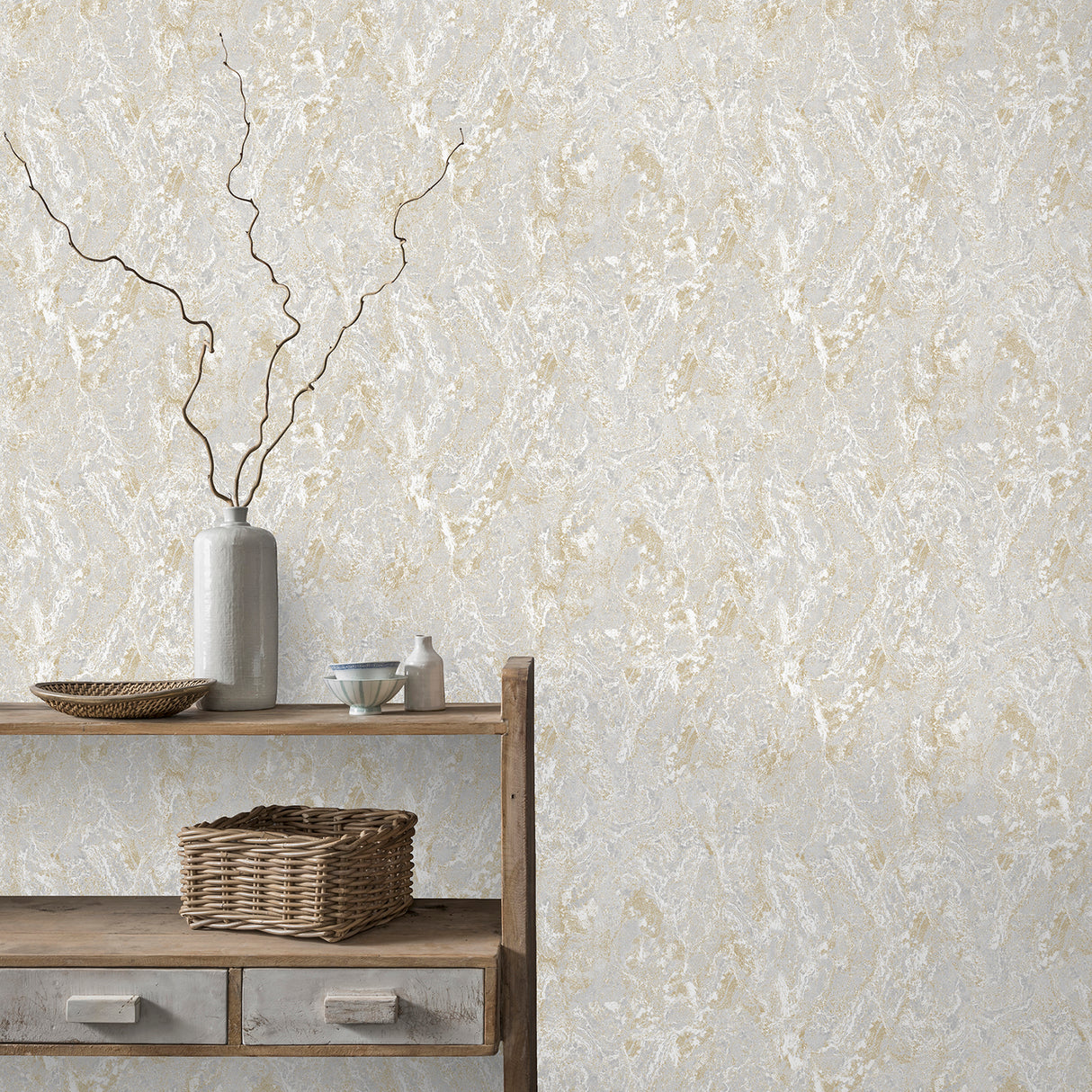 Evonne Neutral by Arthouse Marble Patina Wallpaper – Brewster Home Fashions AH296804