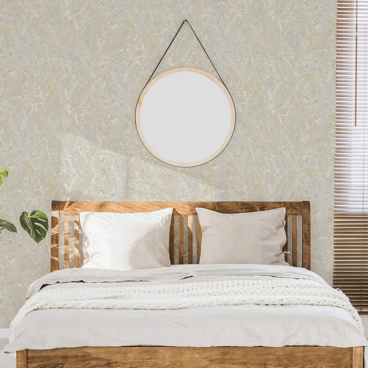 Evonne Neutral by Arthouse Marble Patina Wallpaper – Brewster Home Fashions AH296804