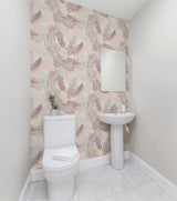 Nell Blush by Arthouse Tropical Wallpaper- Brewster Home Fashions AH297107