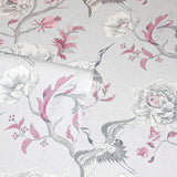 Maggie Light Grey by Arthouse Cranes Wallpaper- Brewster Home Fashions AH297400