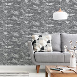 Mercer Dark Grey by Arthouse Patina Wallpaper – Brewster Home Fashions AH297601