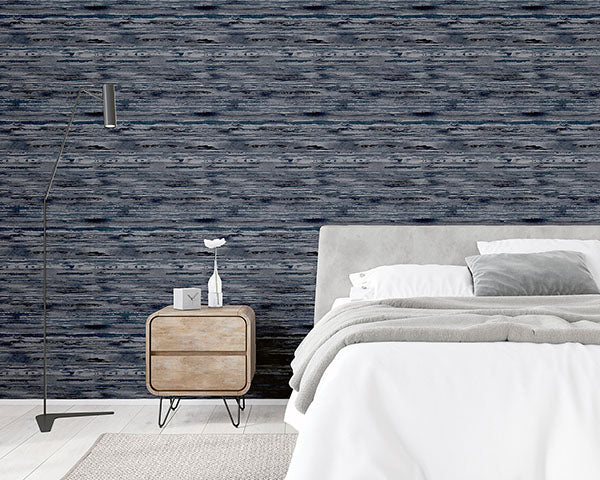 Philomena Denim by Arthouse Striated Wallpaper – Brewster Home Fashions AH297700