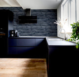 Philomena Denim by Arthouse Striated Wallpaper – Brewster Home Fashions AH297700