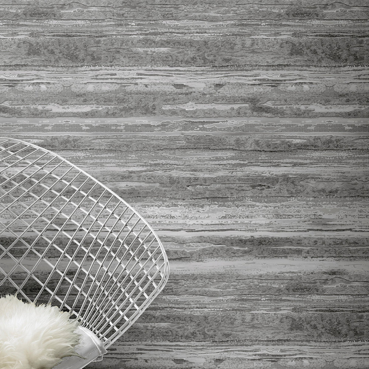 Philomena Pewter by Arthouse Striated Wallpaper – Brewster Home Fashions AH297702