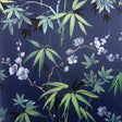 Desi Navy Jasmine Garden wallpaper by Arthouse in navy with bamboo and floral motif