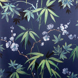 Desi Navy Jasmine Garden wallpaper by Arthouse in navy with bamboo and floral motif