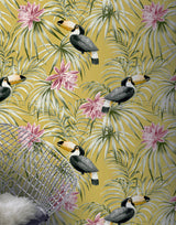 Emmeline Yellow by Arthouse Toucan Wallpaper- Brewster Home Fashions AH298301