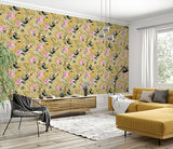 Emmeline Yellow by Arthouse Toucan Wallpaper- Brewster Home Fashions AH298301