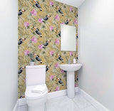 Emmeline Yellow by Arthouse Toucan Wallpaper- Brewster Home Fashions AH298301