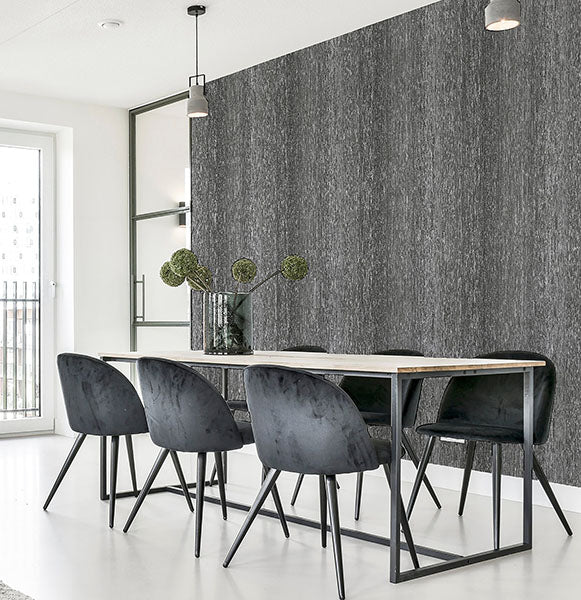 Ephraim Charcoal by Arthouse Radiance Plain Wallpaper – Brewster Home Fashions AH298500