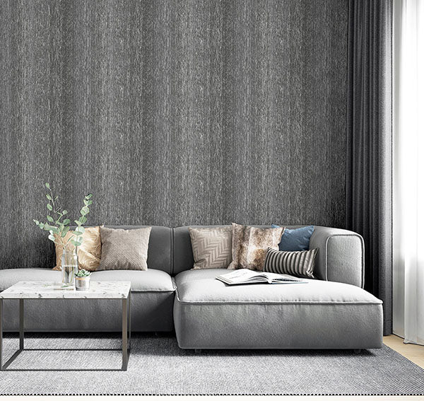Ephraim Charcoal by Arthouse Radiance Plain Wallpaper – Brewster Home Fashions AH298500