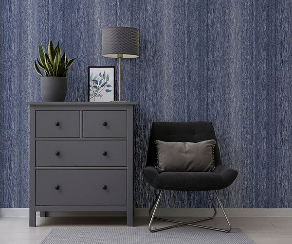 Ephraim Dark Blue by Arthouse Radiance Plain Wallpaper – Brewster Home Fashions AH298502