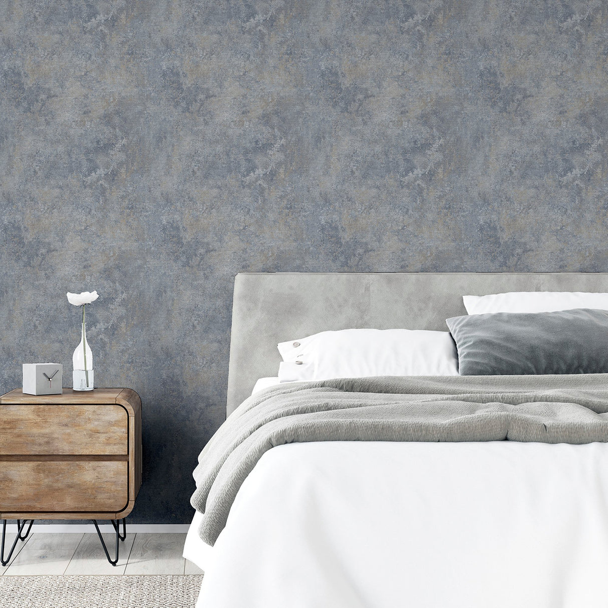 Gideon Light Grey by Arthouse Distressed Wallpaper – Brewster Home Fashions AH298601