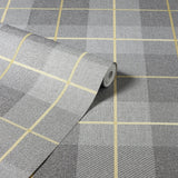 Hector Grey by Arthouse Plaid Wallpaper – Brewster Home Fashions AH299000