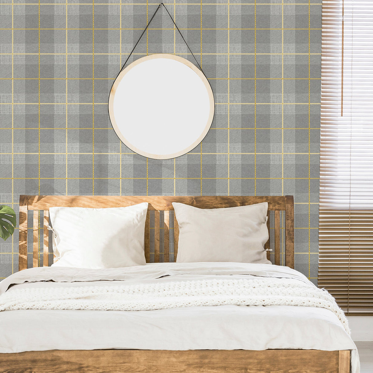 Hector Grey by Arthouse Plaid Wallpaper – Brewster Home Fashions AH299000