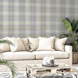 Hector Grey by Arthouse Plaid Wallpaper – Brewster Home Fashions AH299000