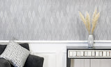 Mattais Silver by Arthouse Ogee Wallpaper- Brewster Home Fashions AH299001
