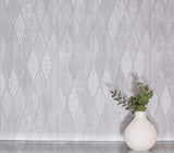 Mattais Silver by Arthouse Ogee Wallpaper- Brewster Home Fashions AH299001