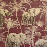 Adelia Maroon by Arthouse Elephant Grove Wallpaper – Brewster Home Fashions AH610701-Sample