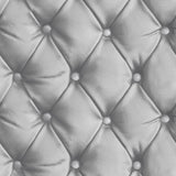 Ella Silver Tufted Wallpaper close-up